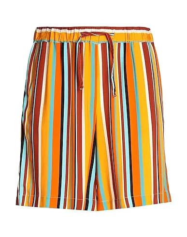 Ocher Plain weave Shorts & Bermuda VISCOSE WIDE LEG SHORTS
