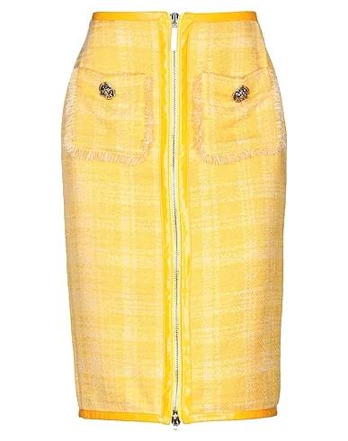 Ocher Tweed Midi skirt