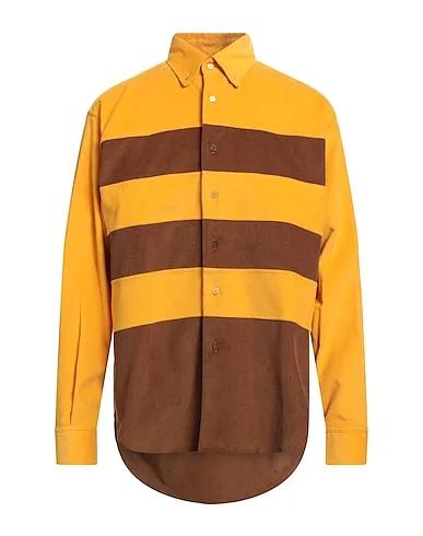 Ocher Velvet Patterned shirt