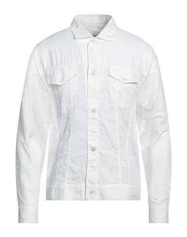 Off white Cotton twill Solid color shirt