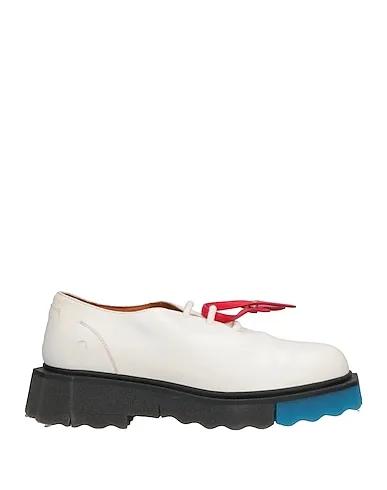 Off white Leather Laced shoes