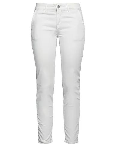 Off white Plain weave Casual pants