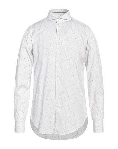Off white Plain weave Patterned shirt