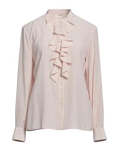 Off white Plain weave Silk shirts & blouses