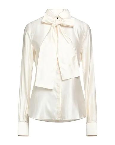 Off white Satin Shirts & blouses with bow