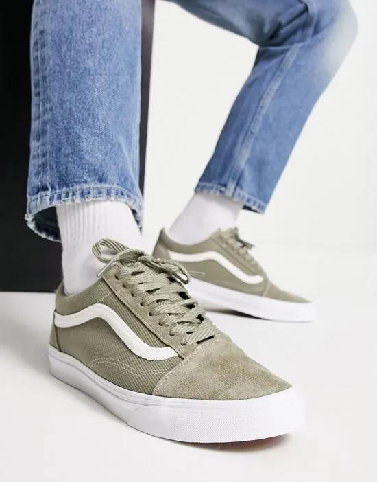 Old Skool textured sneakers in green