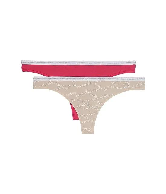 One Cotton 2-Pack Thong