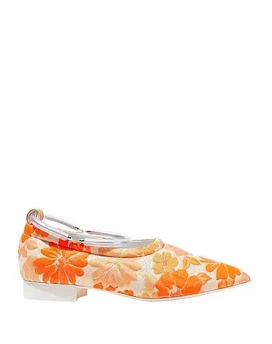 Orange Ballet flats