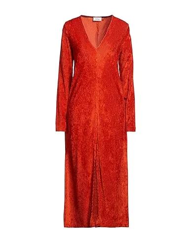 Orange Chenille Long dress