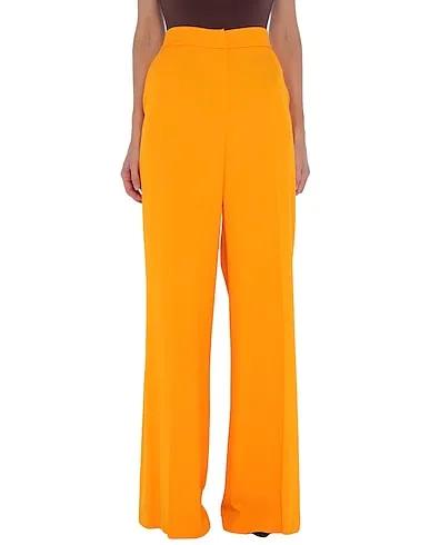 Orange Crêpe Casual pants