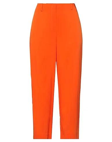 Orange Crêpe Casual pants