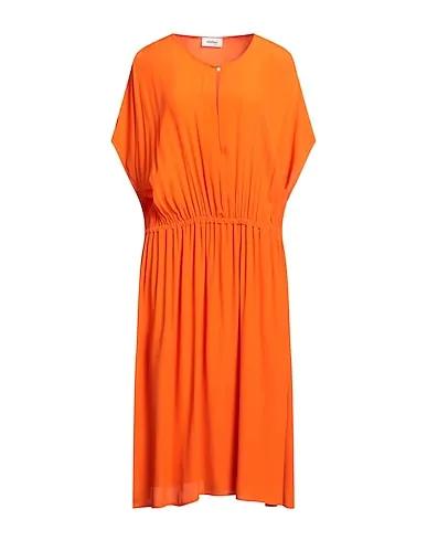 Orange Crêpe Midi dress