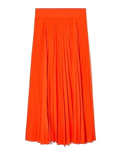 Orange Crêpe Midi skirt
