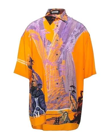 Orange Crêpe Patterned shirt