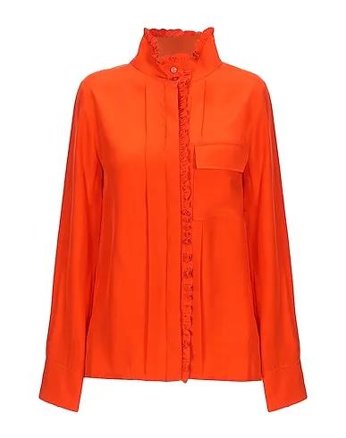Orange Crêpe Silk shirts & blouses