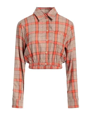 Orange Flannel Checked shirt