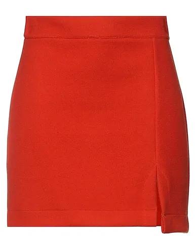 Orange Flannel Mini skirt