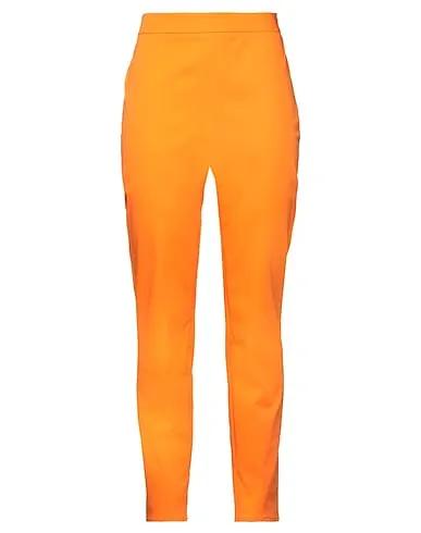 Orange Gabardine Casual pants