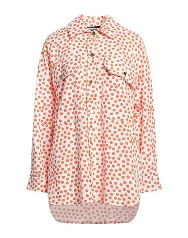 Orange Gabardine Patterned shirts & blouses