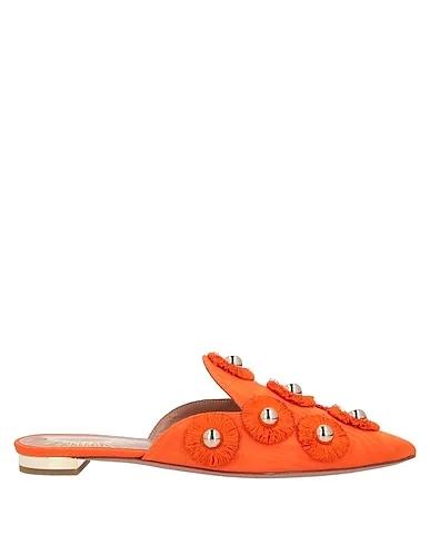 Orange Grosgrain Mules and clogs