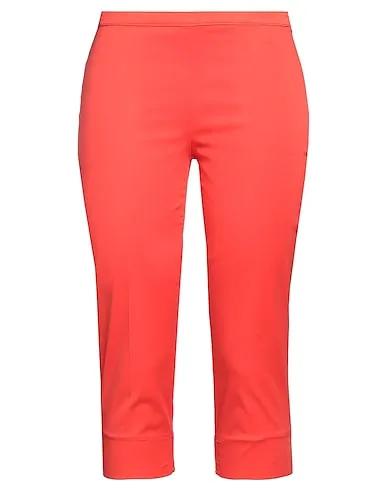 Orange Jacquard Cropped pants & culottes