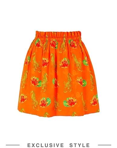 Orange Jacquard Mini skirt