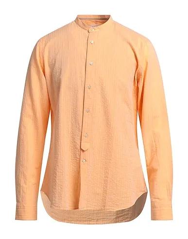 Orange Jacquard Solid color shirt