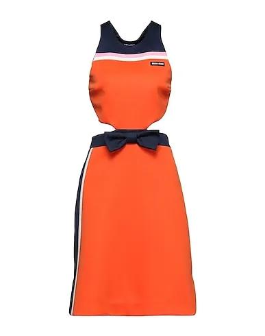 Orange Jersey Midi dress