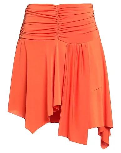 Orange Jersey Mini skirt