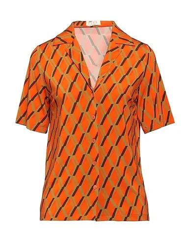 Orange Jersey Patterned shirts & blouses