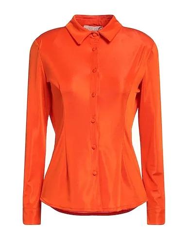 Orange Jersey Solid color shirts & blouses