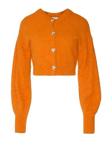 Orange Knitted Cardigan