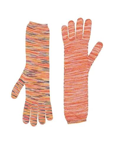Orange Knitted Gloves