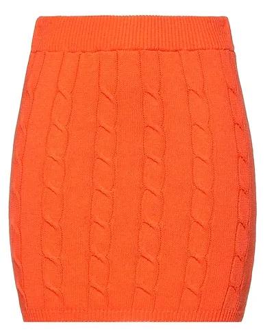 Orange Knitted Mini skirt