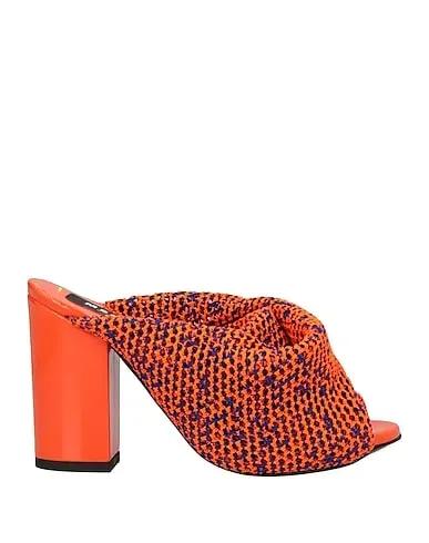 Orange Knitted Sandals