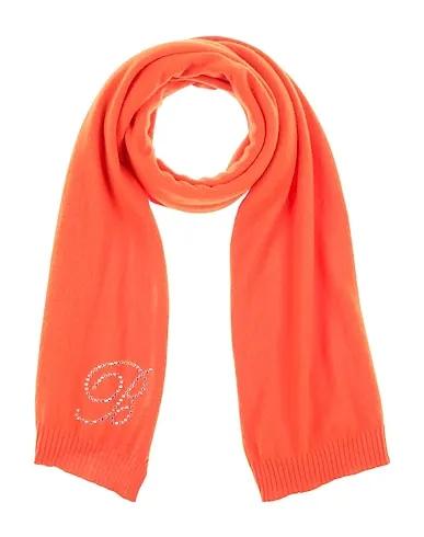 Orange Knitted Scarves and foulards