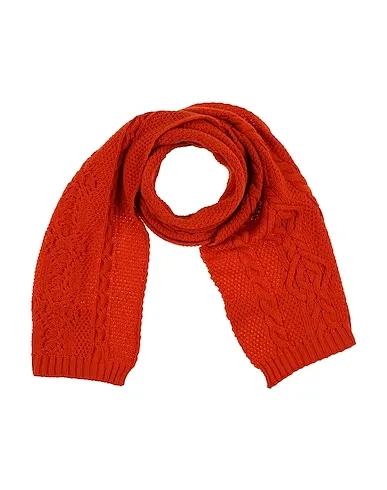 Orange Knitted Scarves and foulards