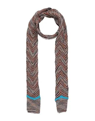 Orange Knitted Scarves and foulards