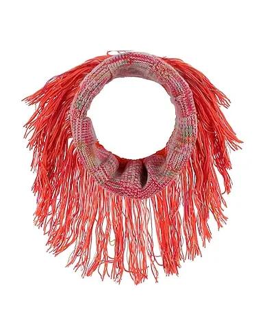 Orange Knitted Scarves and foulards