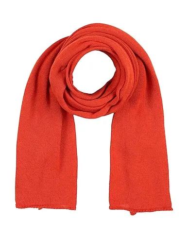 Orange Knitted Scarves and foulards