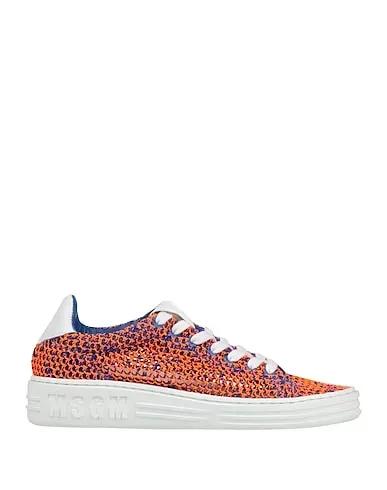 Orange Knitted Sneakers