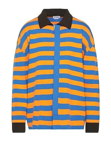 Orange Knitted Striped shirt