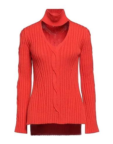 Orange Knitted Turtleneck