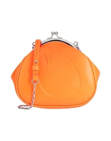 Orange Leather Cross-body bags