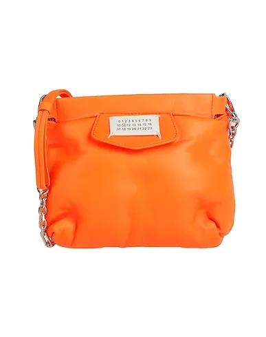 Orange Leather Cross-body bags