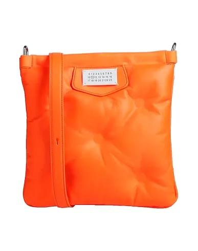 Orange Leather Cross-body bags