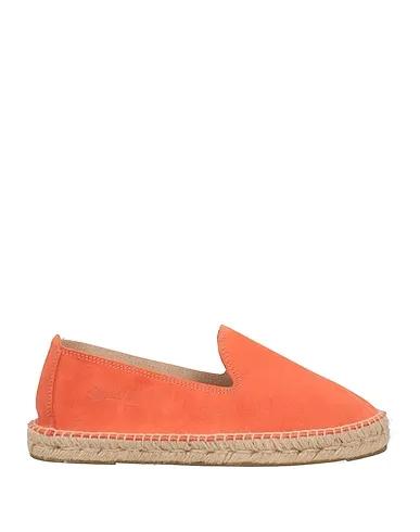Orange Leather Espadrilles