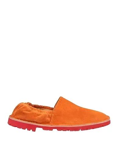 Orange Leather Loafers