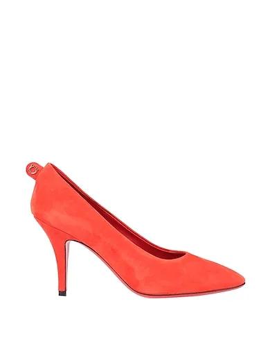 Orange Leather Pump