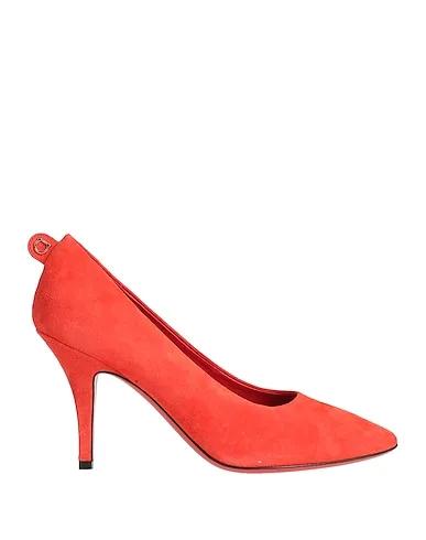 Orange Leather Pump
